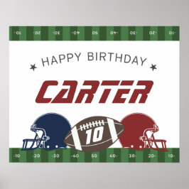 Amerikaanse Football marinier Red Happy Birthday e Poster