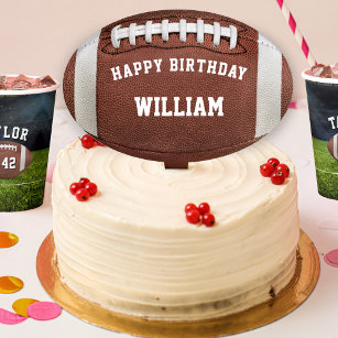 Amerikaanse Football naam Happy Birthday Cake Topper