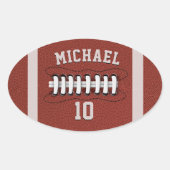 Amerikaanse Football Partij Naam Leeftijd Kinderen Ovale Sticker (Voorkant)