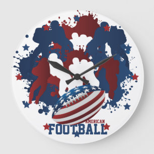 Amerikaanse Football patriottische wandklok