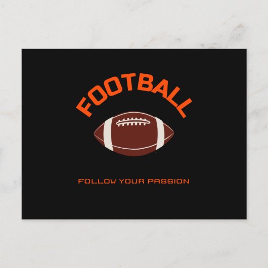 Amerikaanse Football Planet Rugby Ball Briefkaart (Voorkant)