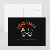 Amerikaanse Football Planet  Rugby Ball Briefkaart (Voorkant / Achterkant)