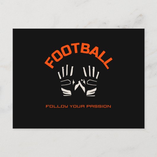 Amerikaanse Football Planet  Rugby Ball Briefkaart (Voorkant)