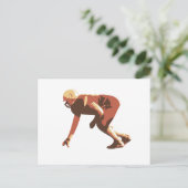 amerikaanse football player briefkaart (Staand voorkant)