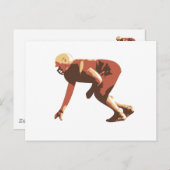 amerikaanse football player briefkaart (Voorkant / Achterkant)