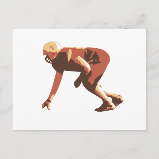 amerikaanse football player briefkaart (Voorkant)