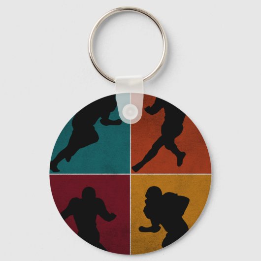 -Amerikaanse Football Player-cadeau Sleutelhanger (Voorkant)