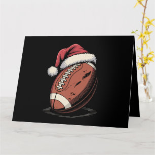Amerikaanse Football Santa Hat Sports Kerstmis Kaart