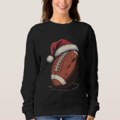 Amerikaanse Football Santa Hat Sports Kerstmis Trui (Voorkant)
