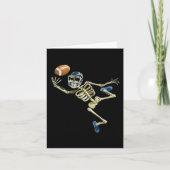 Amerikaanse Football Skeleton Halloween Mannen Boy Kaart (Voorkant)