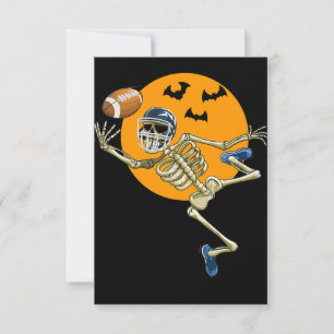Amerikaanse Football Skeleton Halloween Mannen Boy Kaart
