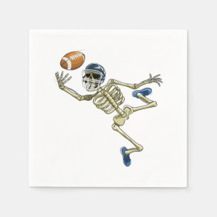 Amerikaanse Football Skeleton Halloween Mannen Boy Servet