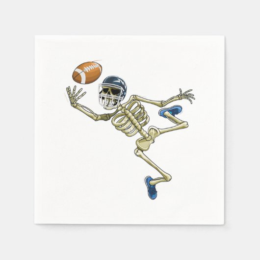 Amerikaanse Football Skeleton Halloween Mannen Boy Servet (Voorkant)