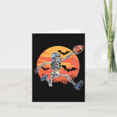 Amerikaanse Football Skeleton Player Halloween Man Kaart (Voorkant)