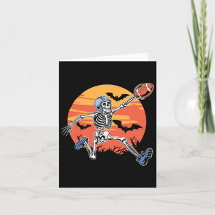 Amerikaanse Football Skeleton Player Halloween Man Kaart