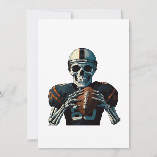 Amerikaanse Football Skeleton Speler Funny Kaart (Voorkant)