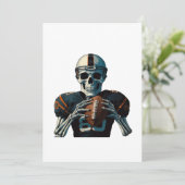 Amerikaanse Football Skeleton Speler Funny Kaart (Staand voorkant)