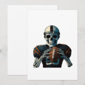Amerikaanse Football Skeleton Speler Funny Kaart (Voorkant / Achterkant)