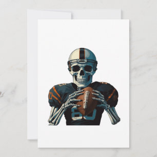 Amerikaanse Football Skeleton Speler Funny Kaart