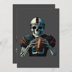 Amerikaanse Football Skeleton Speler Funny Kaart