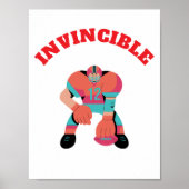 Amerikaanse football speler INVINCIBLE Wall art Poster (Voorkant)