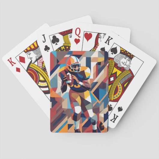 Amerikaanse Football speler kubist Kaart (Achterkant)