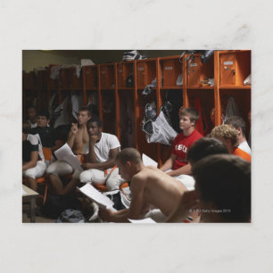 Amerikaanse football spelers, waaronder tieners 2 briefkaart