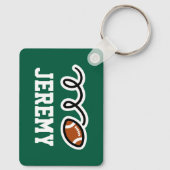 Amerikaanse Football sport sleutelhanger met aange (Achterkant)