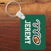 Amerikaanse Football sport sleutelhanger met aange (Voorkant)