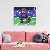 Amerikaanse Football Star Canvas Afdruk (Insitu (Woonkamer))