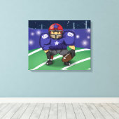 Amerikaanse Football Star Canvas Afdruk (Insitu (Houten vloer))