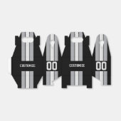 Amerikaanse Football Team Colors Black en Silver Bedankdoosjes (Uitgevouwen)