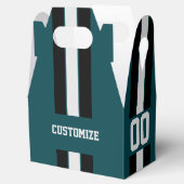 Amerikaanse Football Team Colors Blauwgroen Bedankdoosjes (Geopend)