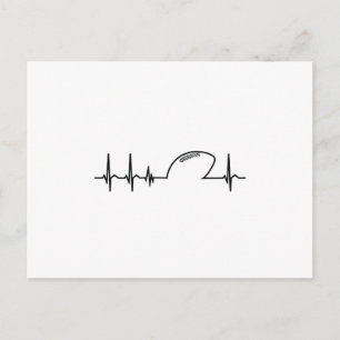 Amerikaanse Football Team Heart Heartbeat Gift Ide Briefkaart