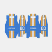 Amerikaanse Football team kleuren blauw en geel Bedankdoosjes (Uitgevouwen)