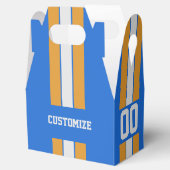 Amerikaanse Football team kleuren blauw en geel Bedankdoosjes (Geopend)