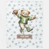 Amerikaanse Football Teddy Blanket met aangepaste  Fleece Deken (Voorkant)