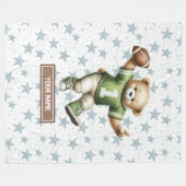 Amerikaanse Football Teddy Blanket met aangepaste  Fleece Deken (Voorkant (Horizontaal))