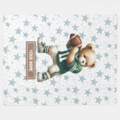 Amerikaanse Football Teddy Blanket voor Jongens Ve Fleece Deken (Voorkant (Horizontaal))