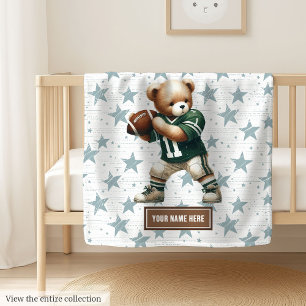 Amerikaanse Football Teddy Blanket voor Jongens Ve Fleece Deken