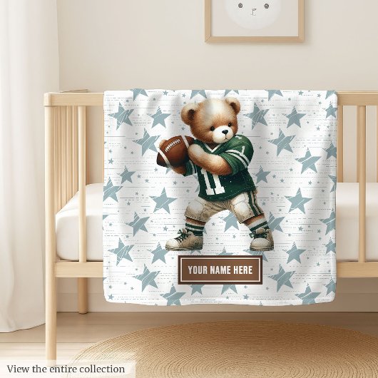 Amerikaanse Football Teddy Blanket voor Jongens Ve Fleece Deken