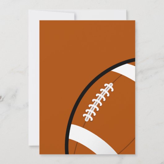 Amerikaanse Football thema verjaardagsuitnodiging Kaart (Achterkant)