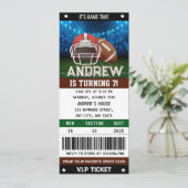 Amerikaanse Football Ticket Verjaardagsviering Kaart (Staand voorkant)