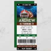 Amerikaanse Football Ticket Verjaardagsviering Kaart (Voorkant / Achterkant)