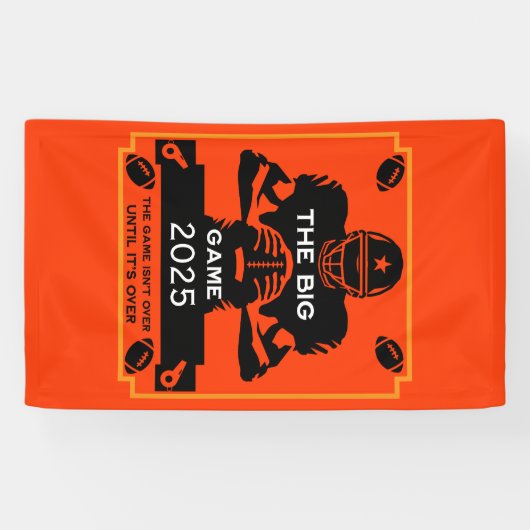 Amerikaanse Football TV Watch Party Spandoek (Horizontaal)