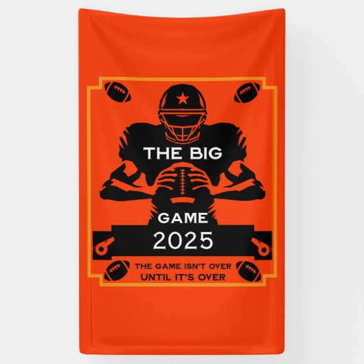 Amerikaanse Football TV Watch Party Spandoek (Verticaal)