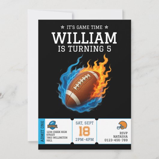 Amerikaanse Football Verjaardag Atleet Verjaardag Kaart (Voorkant)