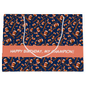 Amerikaanse Footballs balls en Inspirerend tekst Groot Cadeauzakje (Voorkant)