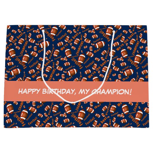 Amerikaanse Footballs balls en Inspirerend tekst Groot Cadeauzakje (Voorkant)