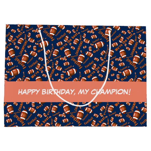 Amerikaanse Footballs balls en Inspirerend tekst Groot Cadeauzakje (Achterkant)